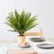 Boston Ferns Artificial Plants 19” Long Stems Faux Greenery Real-Touch Plastic Bush Green Leaves UV-Resistant Indoor Outdoor DIY Decor Mothers Day Gift, Pack 4pcs